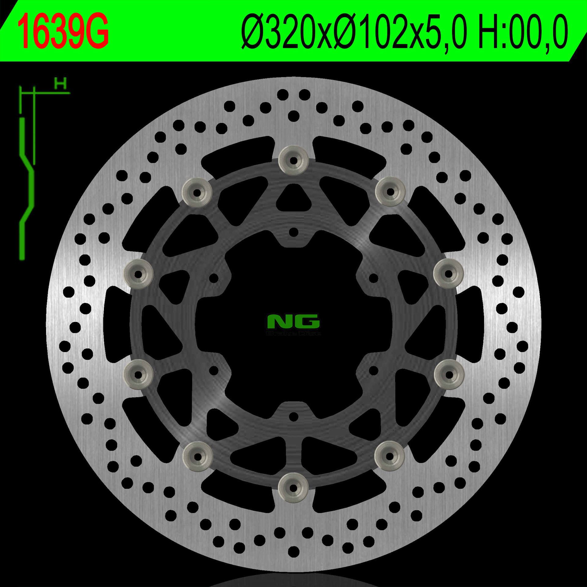 Ng Predný Brzdový Kotúč Suzuki Gsxr Abs 1000 17-19 (320X102X5,0 MM) (6X8,5