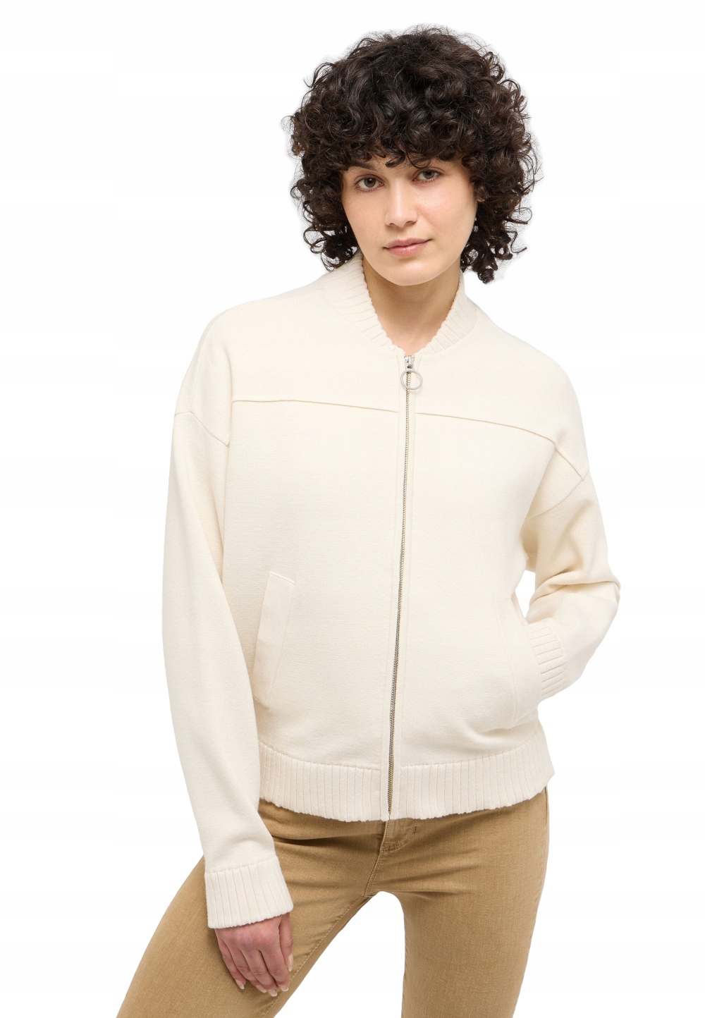 Mustang Krémový Dámský Svetr Mikina S