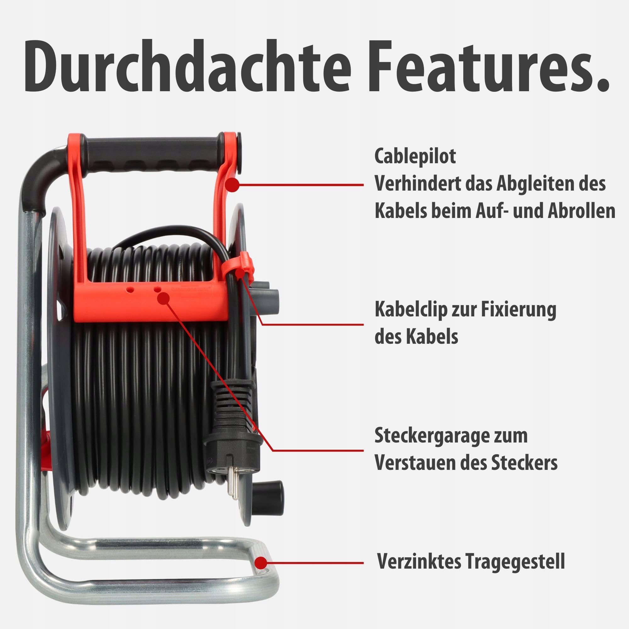 BRENNENSTUHL Garant V2 Kabeltrommel 25m Zewnętrzna 3 Gniazda IP44 — miniatura 5