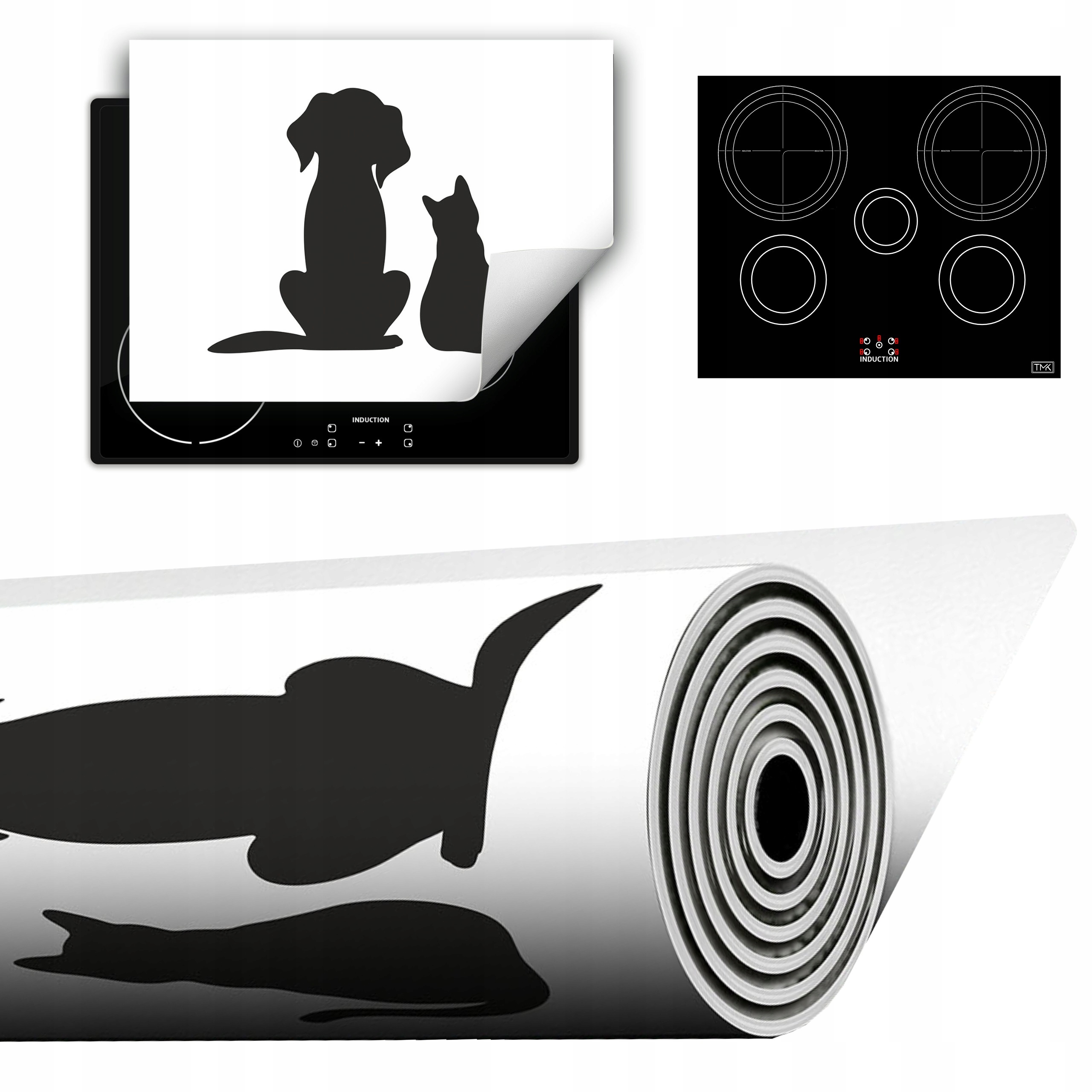 Vinylová Podložka Do Kuchyně Více Místa 70x52 pes a kočka