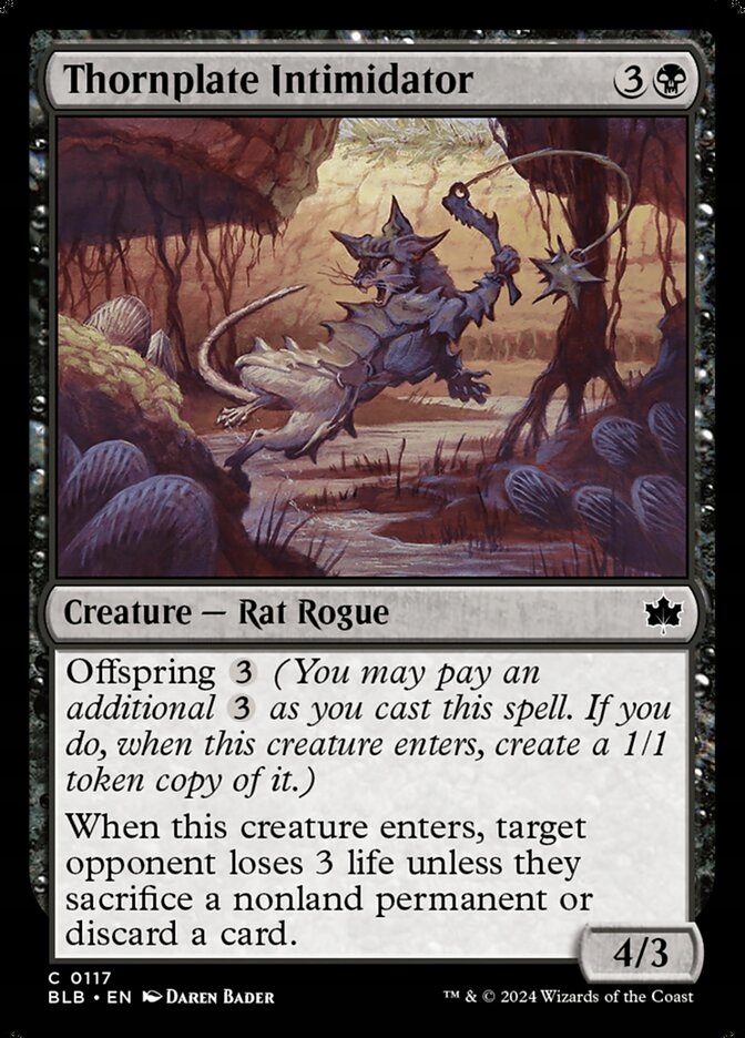 [mtg] Thornplate Intimidator (blb)