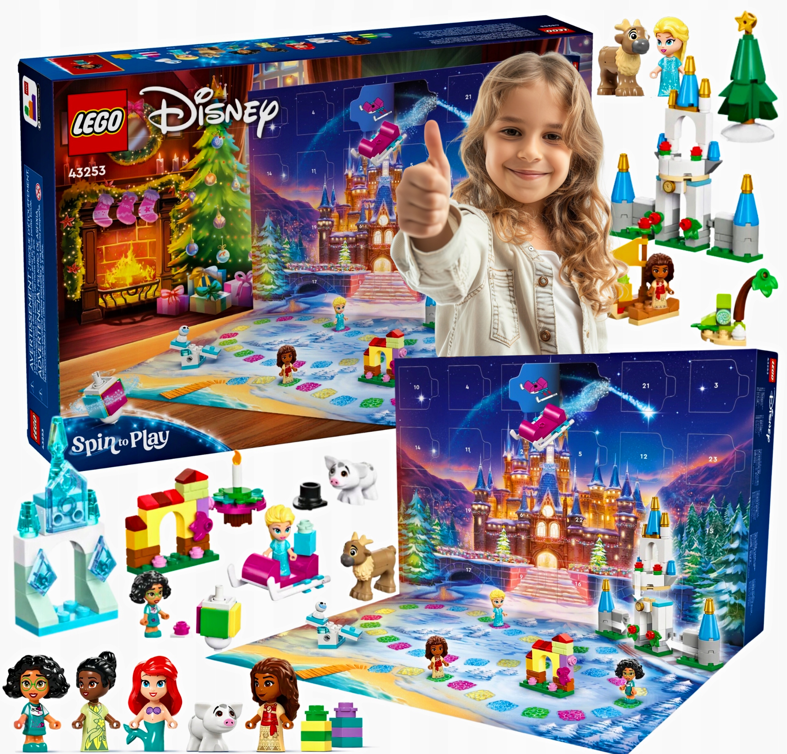 Lego Disney Kalendarz Adwentowy Klocki Dziewczynki 2024 Zestaw XXL