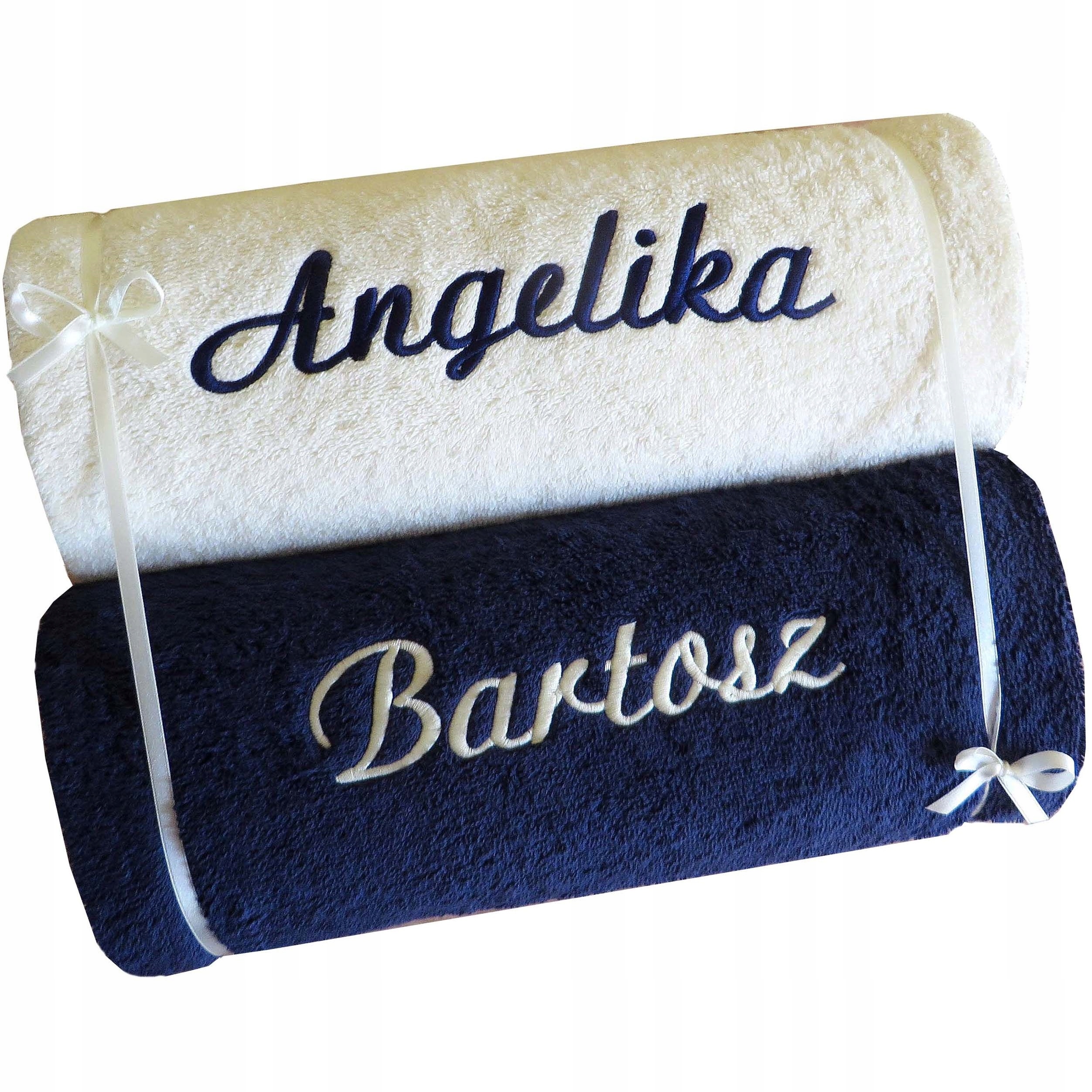 2x Ręcznik z IMIĘ haftem PREZENT dla pary ŚWIĘTA