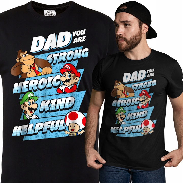 FÉRFI PÓLÓ APÁK NAPJÁRA AJÁNDÉK APÁK NAPJÁRA SUPER MARIO BROSS