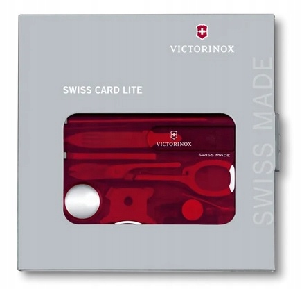 VICTORINOX SWISSCARD LITE 0.7300.T , 13 funkcji CEDE Etui w zestawie nie