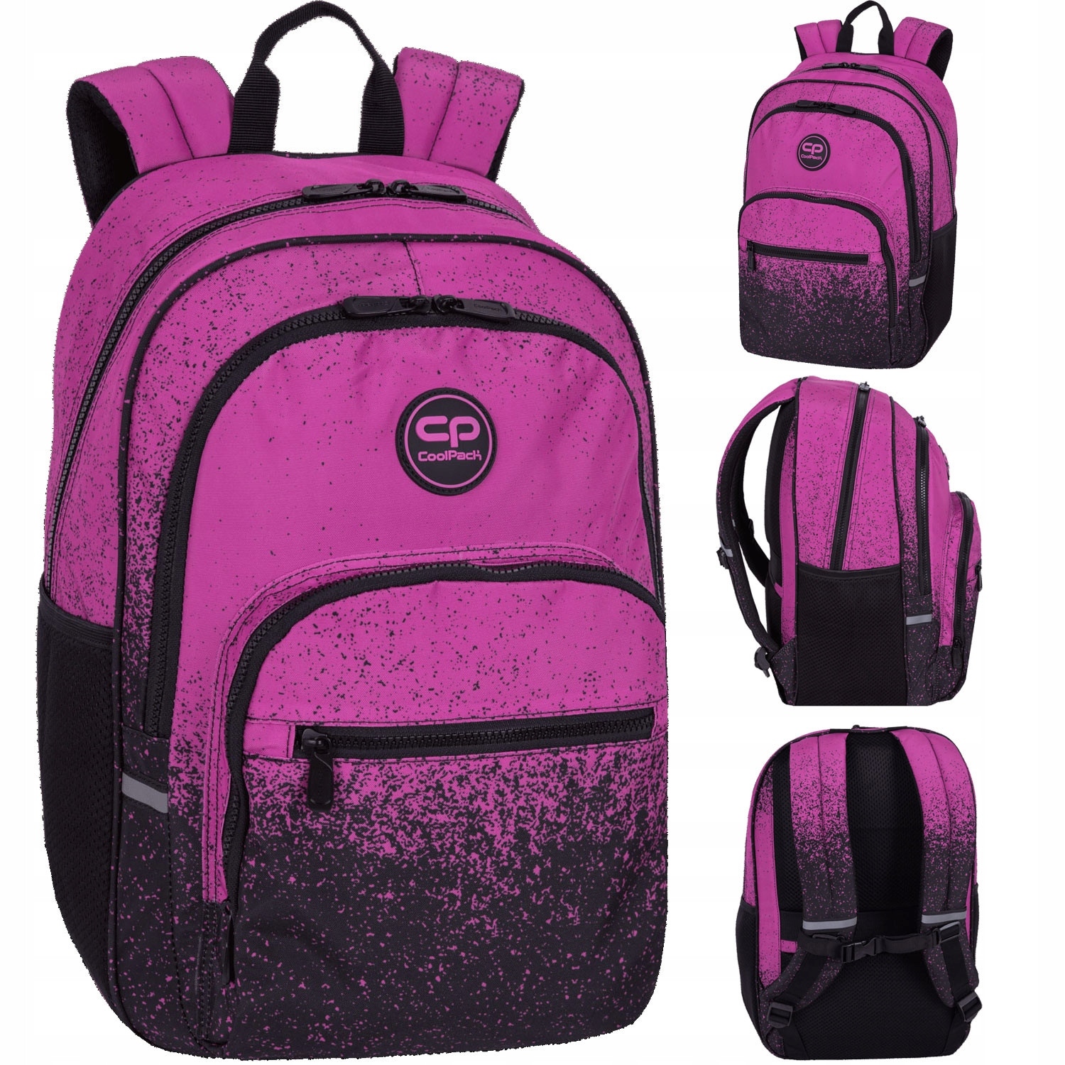 Plecak Młodzieżowy Coolpack Alfa Pink Dot Patio