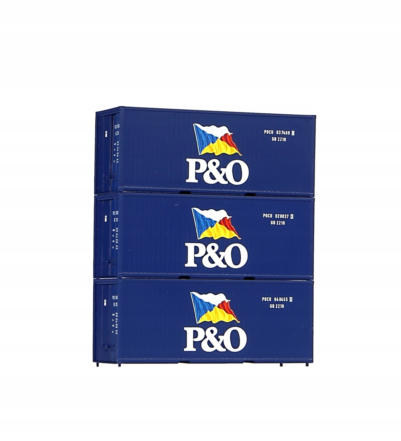 H0 1:87 Příslušenství Kontejnery P&o 3ks 56200