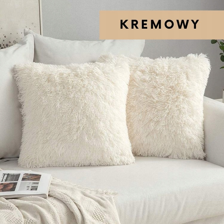 POSZEWKA ŚWIĄTECZNA PUCHATA DEKORACYJNA WŁOCHACZ Wzór dominujący Gładki Inny wzór