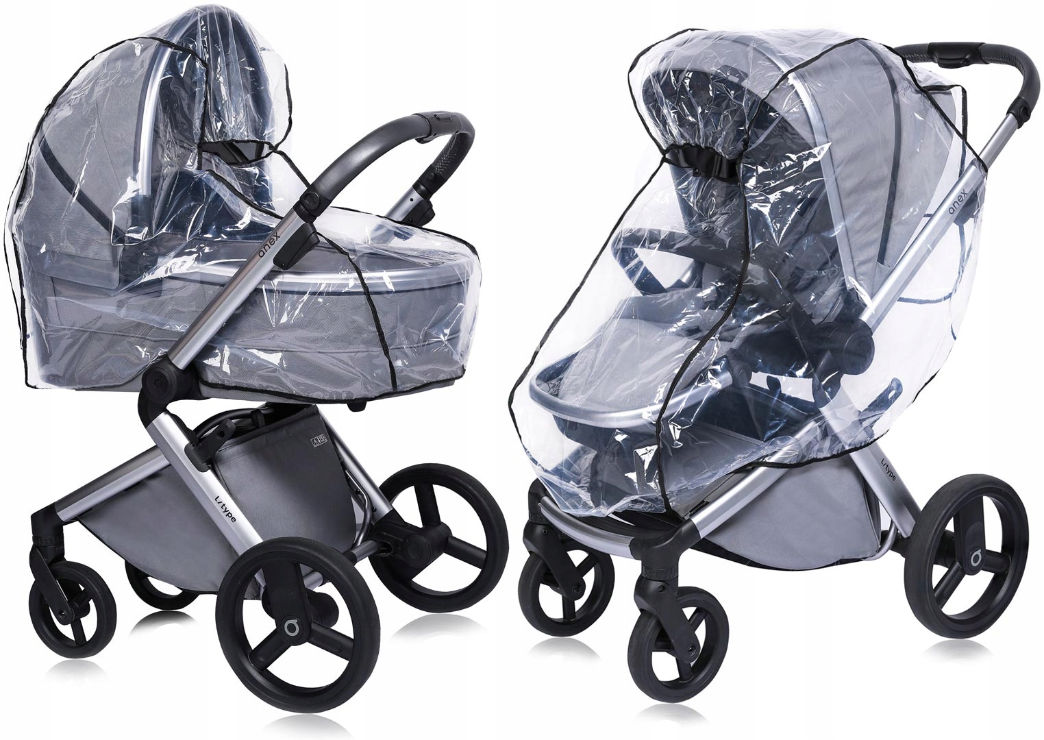 FOLIA PRZECIWDESZCZOWA 2w1 na GONDOLĘ i SPACERÓWKĘ wózek głęboki spacerowy
