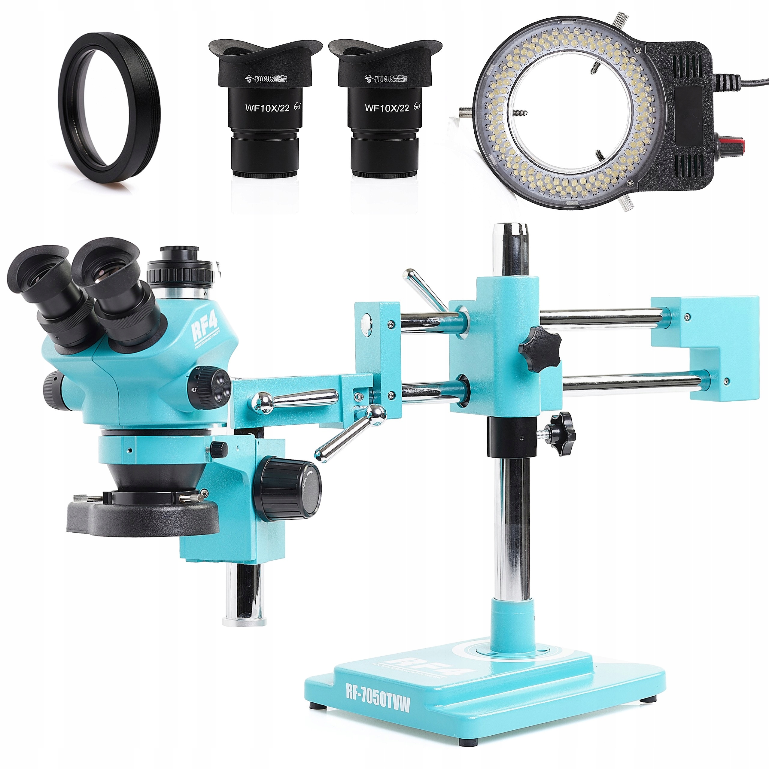 Profesionální Stereoskopický Optický Mikroskop RF4 Osvětlení 144X Led Hq