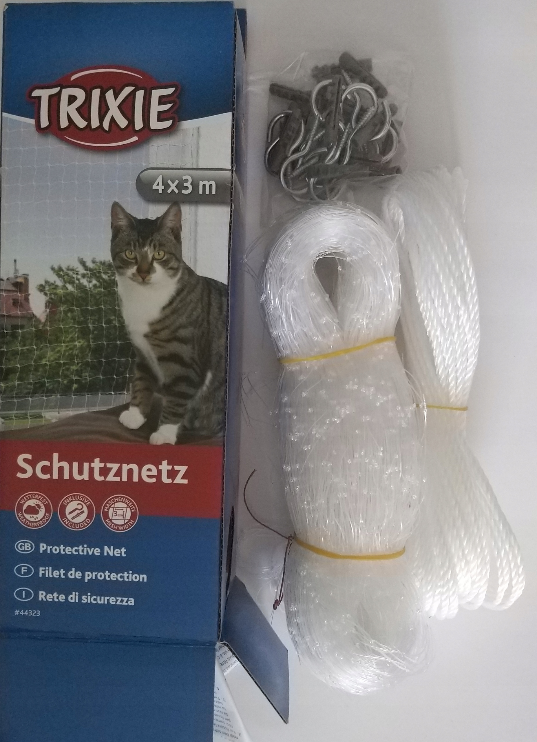 Levně Síť na balkon pro kočky 4 x 3 m Trixie zabezpečení