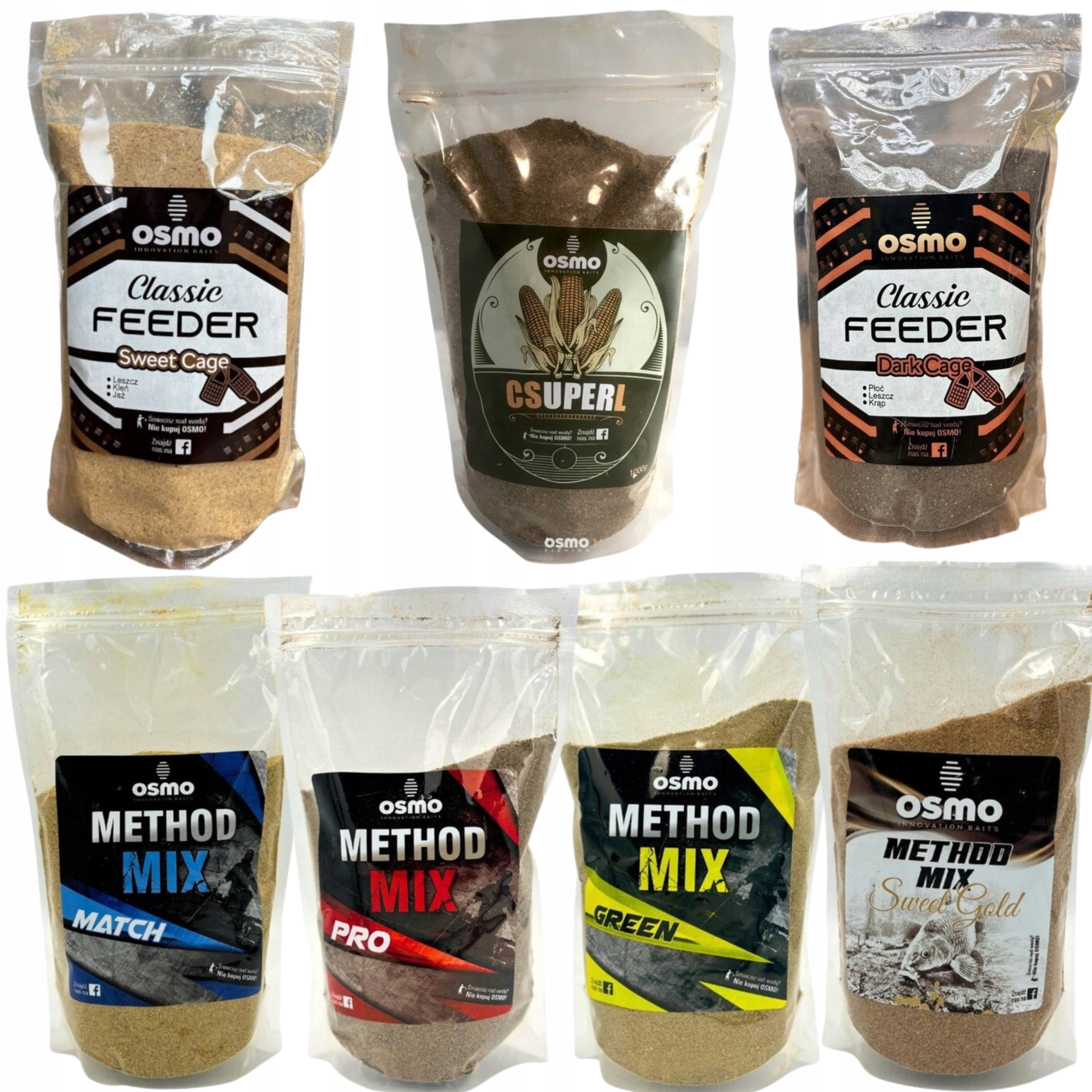 7x Zanęta Method MIX Pro Match Gold Sweet Classic Wszystkie Zanęty Osmo