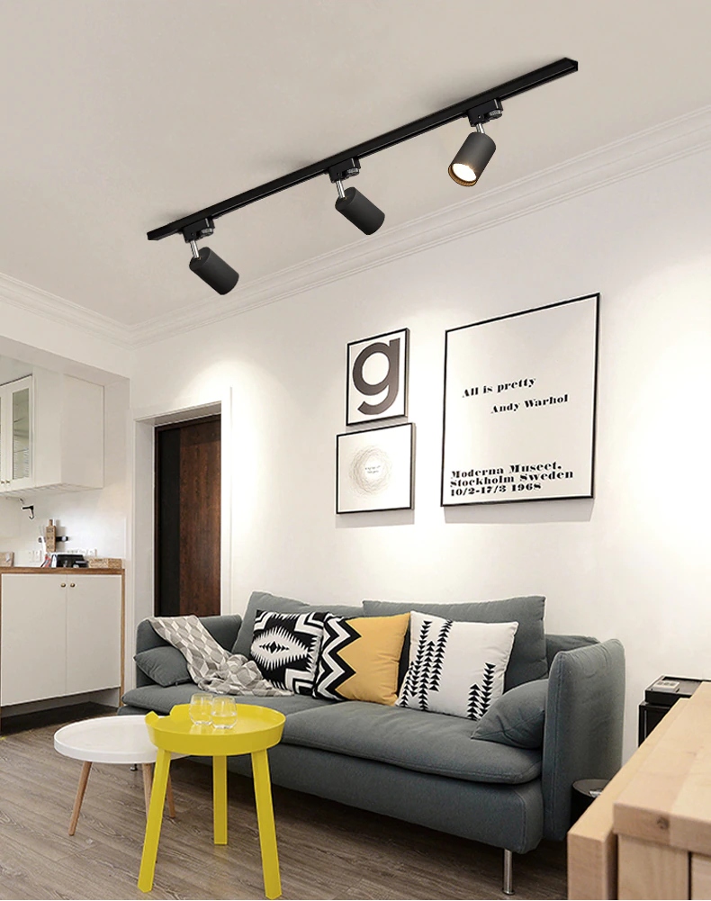 Szyna do reflektor GU10 track 1-fazowa 2m czarna Listwa LED Maksymalna moc pojedynczego źródła światła 10 W