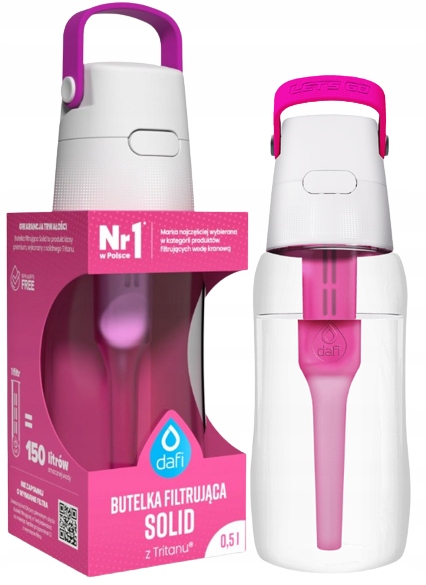 

Dafi Solid Butelka filtrująca flamingowa 0,5 Filtr