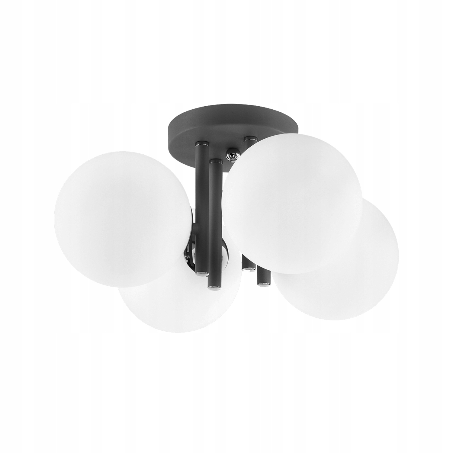 Štvornásobná stropná lampa Chrómové okrúhle tienidlá 4xG9 Moderná stropná