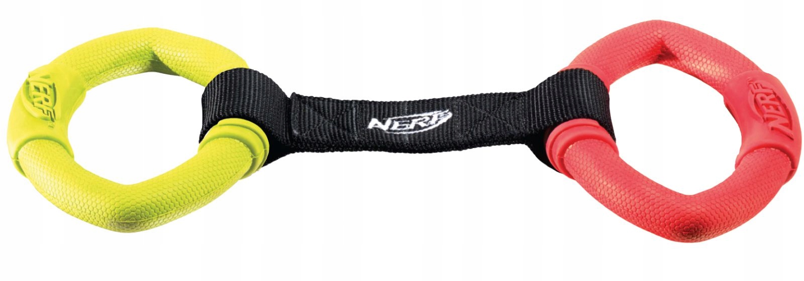 Levně Nerf Nerf Dog Hračka pro psa 2 kruhy s popruhem Střední 33 cm