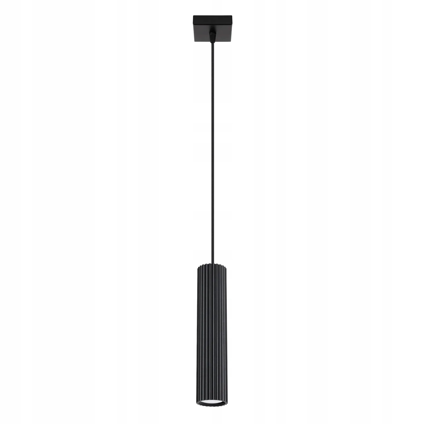 Bodové závěsné svítidlo černé vroubkované trubice 30 cm nad stůl ostrov bar Sollux
