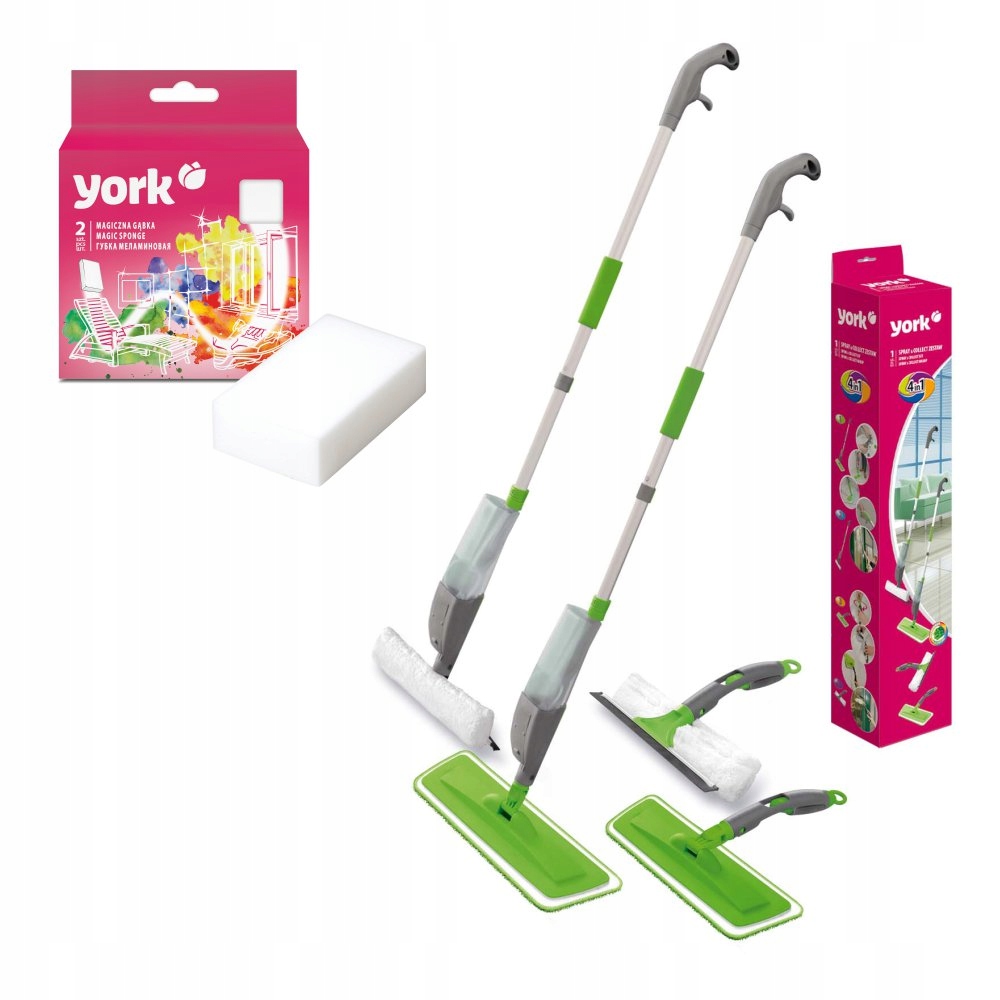 

York Mop płaski myjka 4w1 SPRAYmop Gąbki Gratis