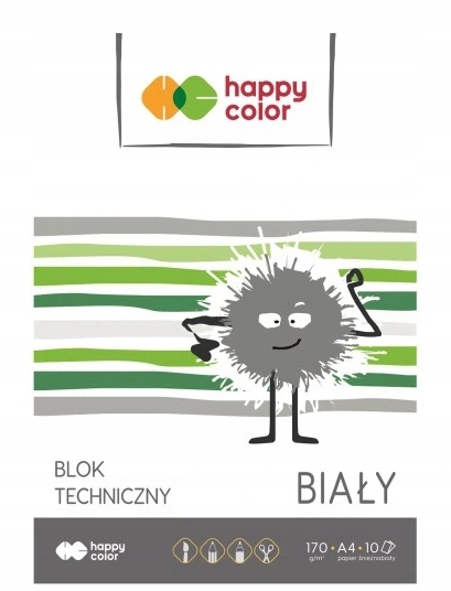 

Blok techniczny A4, biały, 10 kartek
