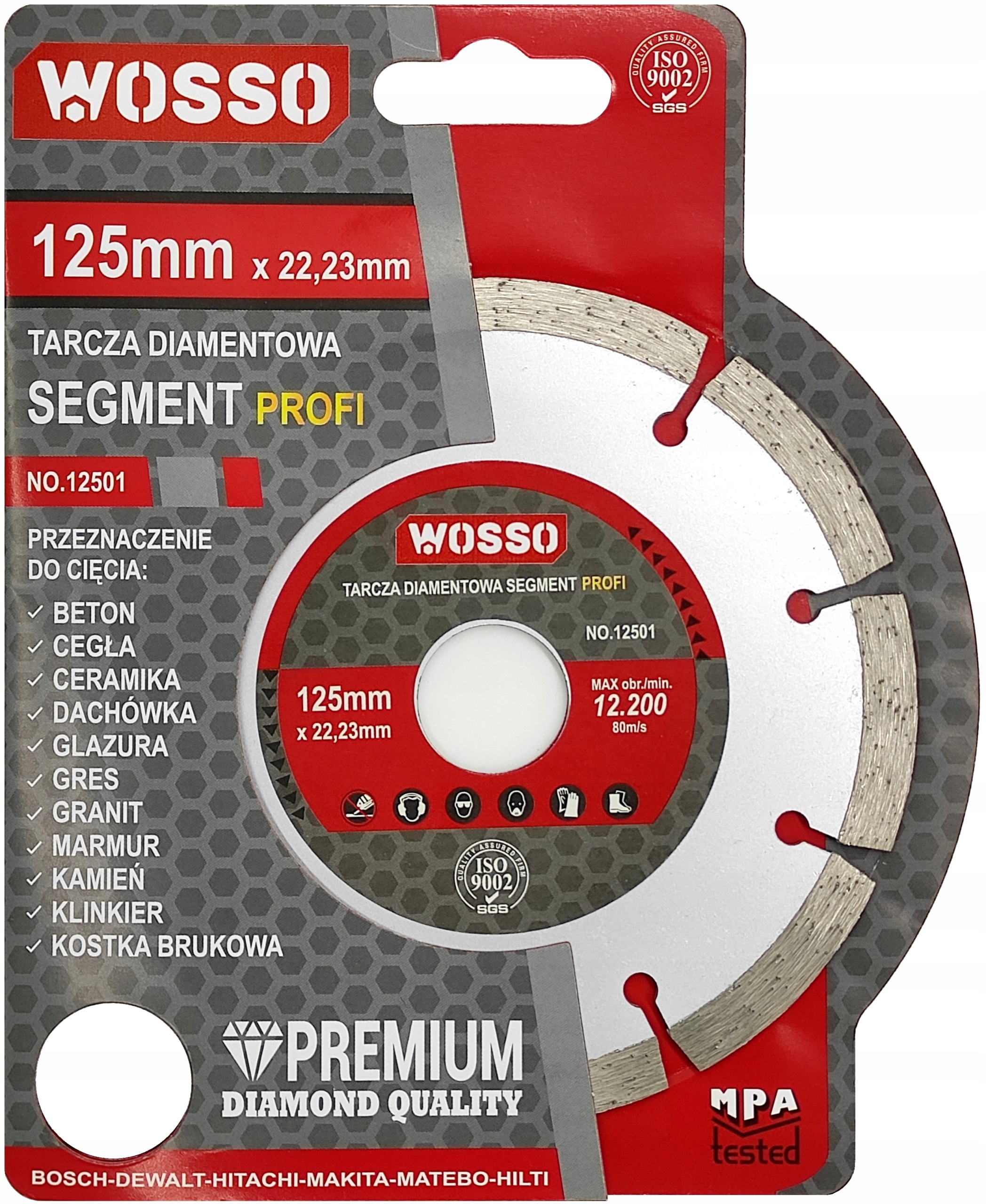 

Tarcza Diamentowa Segmentowa Betonu Cegły 125 7,5m