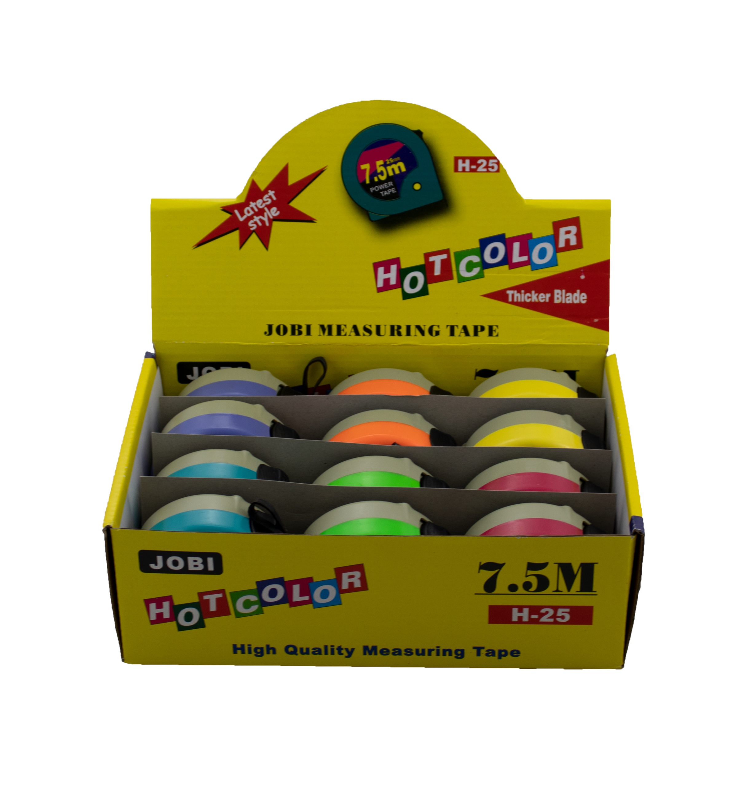 

Jobi 13107 Miara miarka zwijana 7,5m Zestaw 12szt.