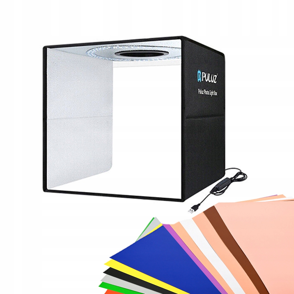 Přenosná sada pro fotografické studio 40x40x40 cm, krabička