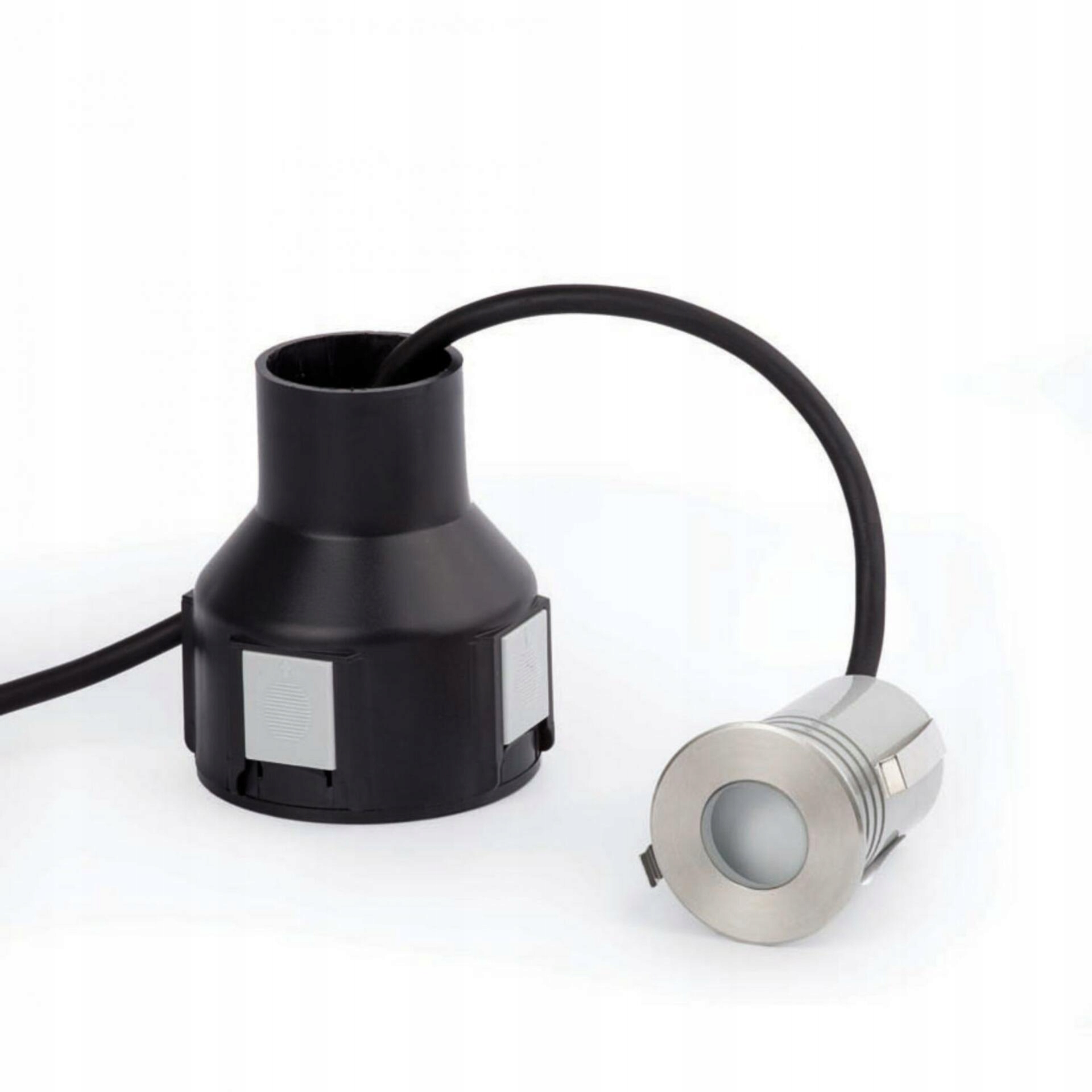 Faro Crosby zapustené vonkajšie Led svietidlo, šedé, teplá biela, IP67, 1W