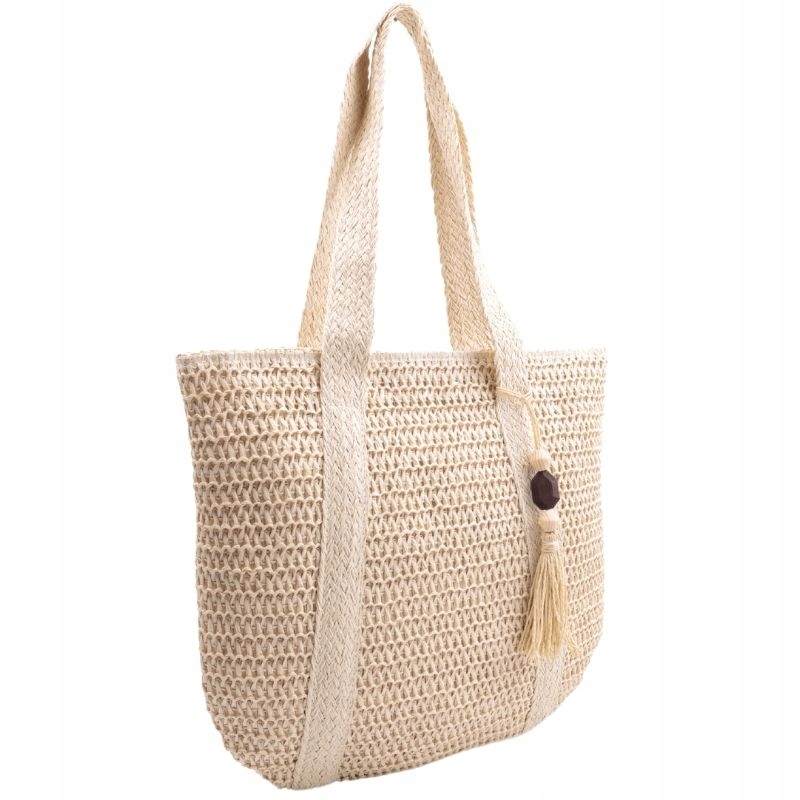Shopper torebka damska na ramię słomiana torebki plażowe pojemne miejskie