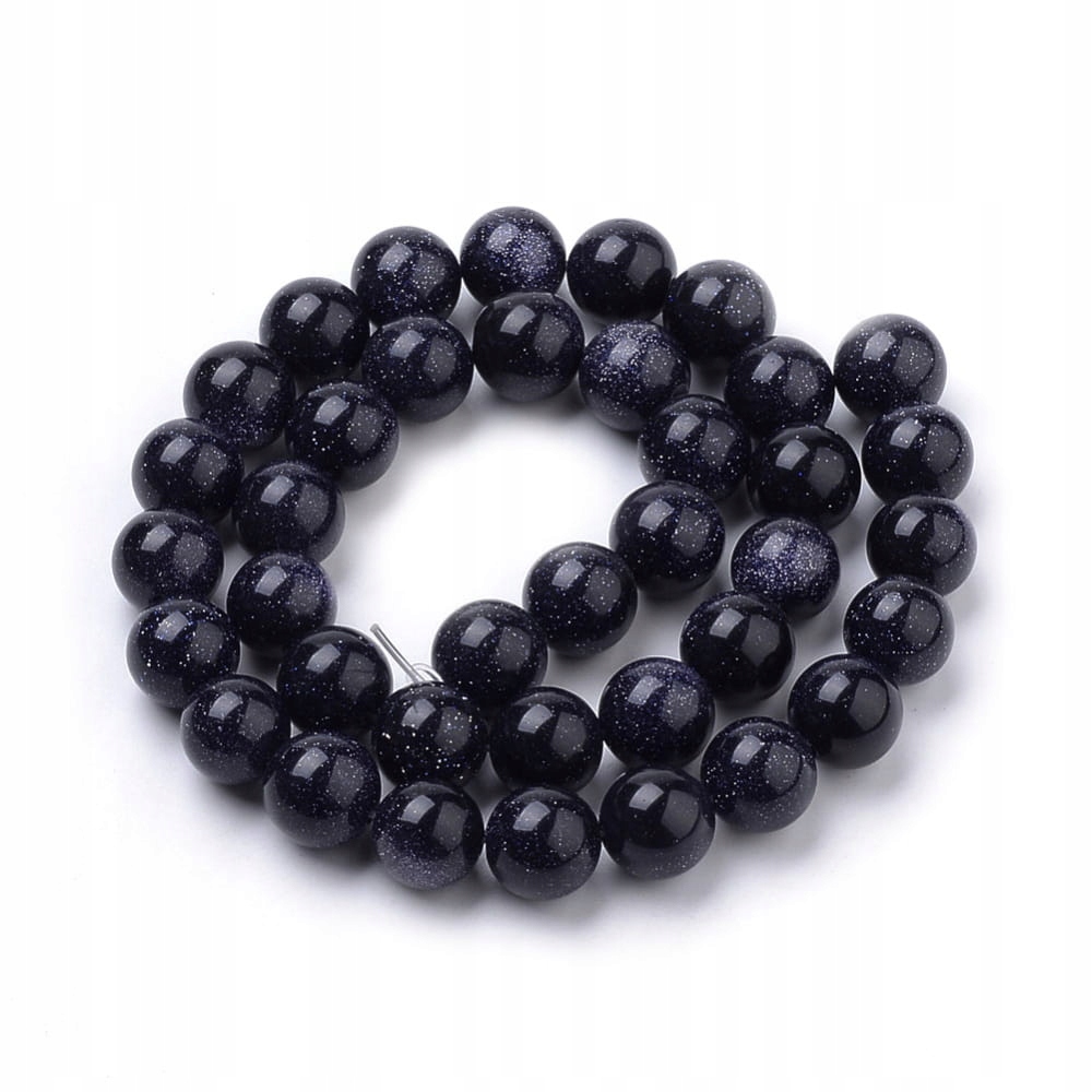 GST18 Noc Kairu koraliki Blue Goldstone kule 14mm