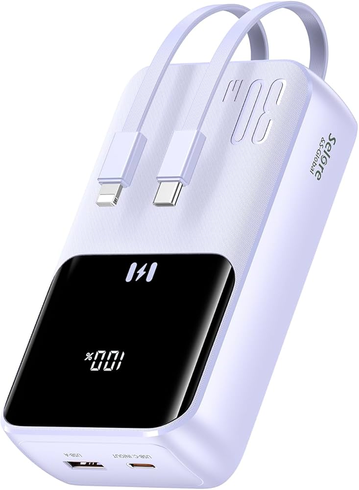 Selore-S Powerbank 20000mAh 30W Pd Usb-c Usb 4 porty Led szybkie ładowanie