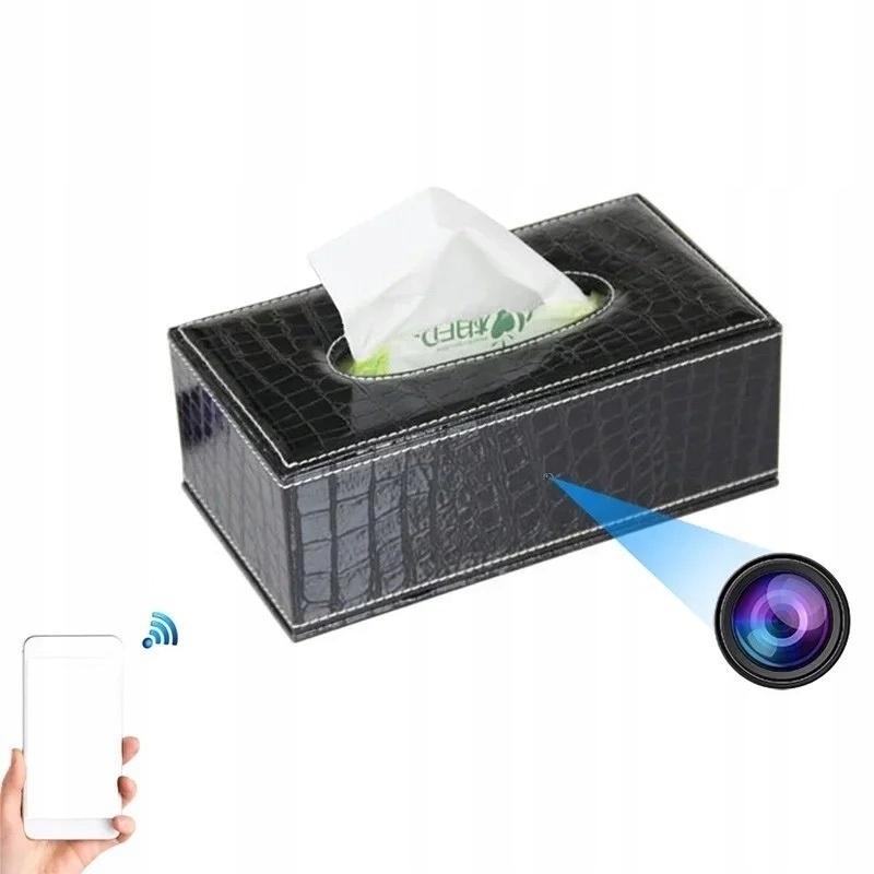 Skrytá Špionážní Kamera V Zásobníku Na Kapesníky Krabička Full Hd Wifi