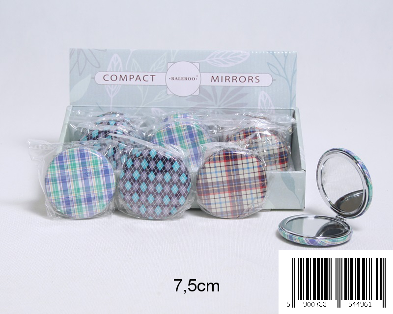 LUSTERKO PODRĘCZNE SKŁADANE KRATKA OKRĄGŁE RÓŻNE WZORY Marka Midex