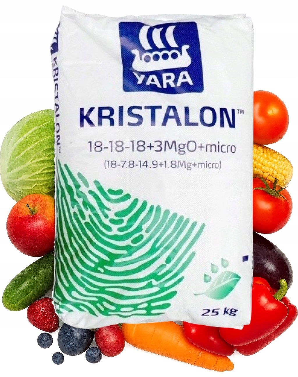 Kristalon Zielony 18-18-18+micro 25kg Yara Yara nawóz Npk obfite plony