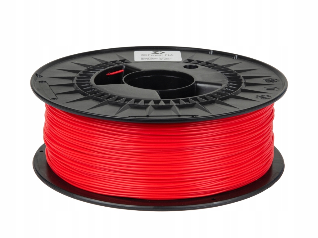 Filament 3DPower Basic PLA 1.75mm Red 1kg Producent Inna