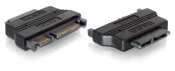 

Adapter Przejściówka Sata 22 M Slim Sata 13 F