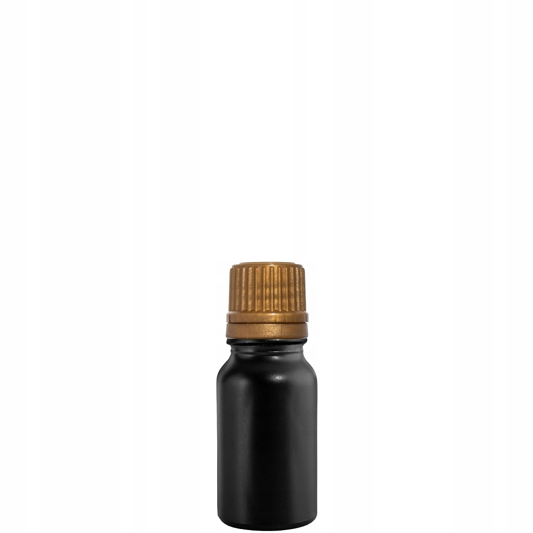 

Butelka szklana 10ml czarna z kroplomierzem złotym
