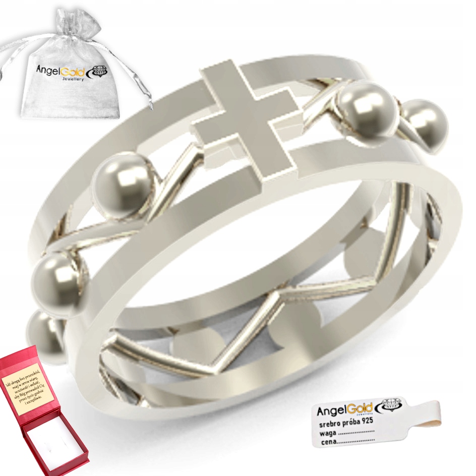 Stříbrný Růženec Na Prst S Kuličkami Ryzost 925