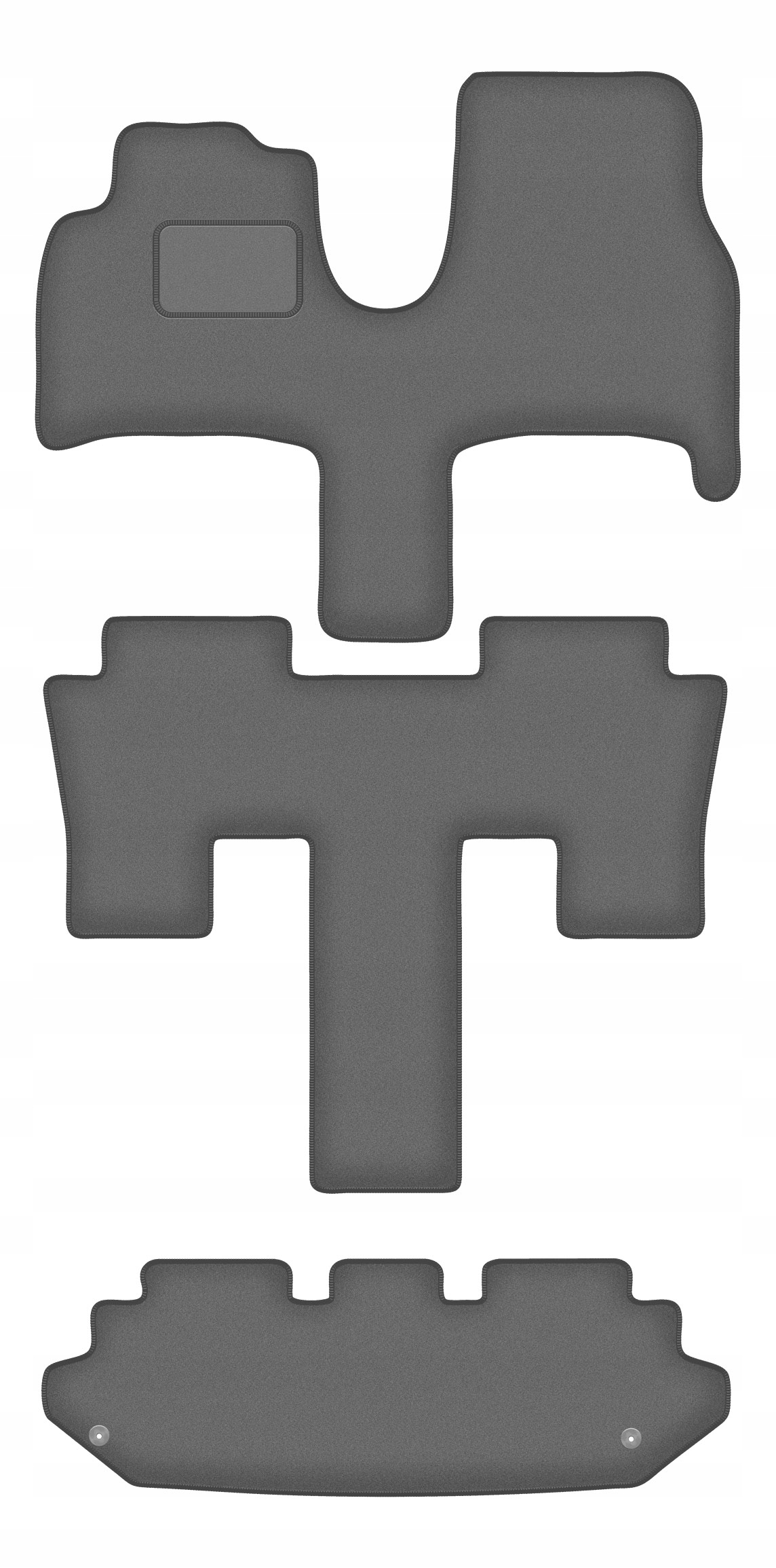 Grafitové velúrové koberčeky Citroen C8 7 osôb 2002-14