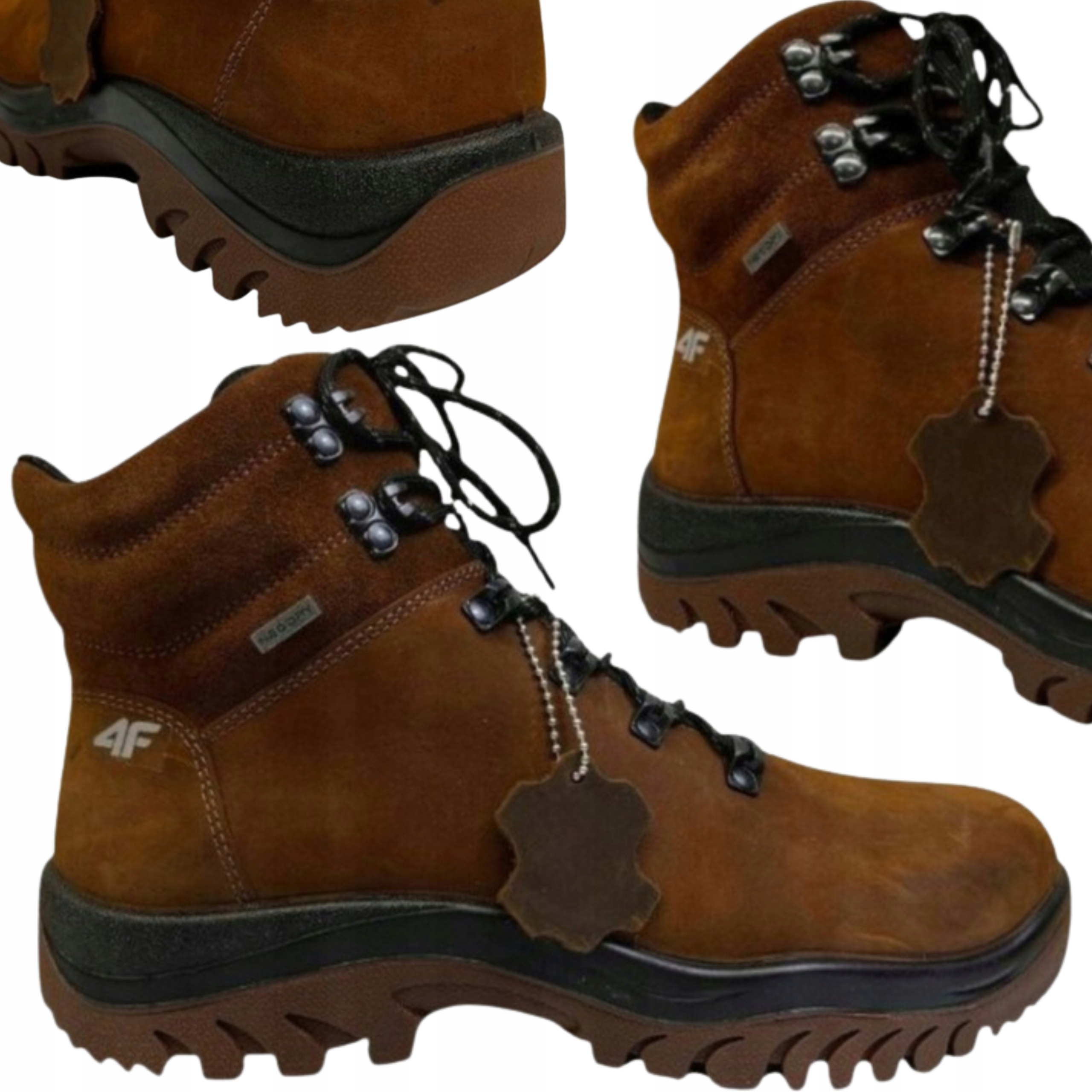 Pánské Zimní Zateplené Boty 4F Trapery Voděodolné Vysoké Trekové 42