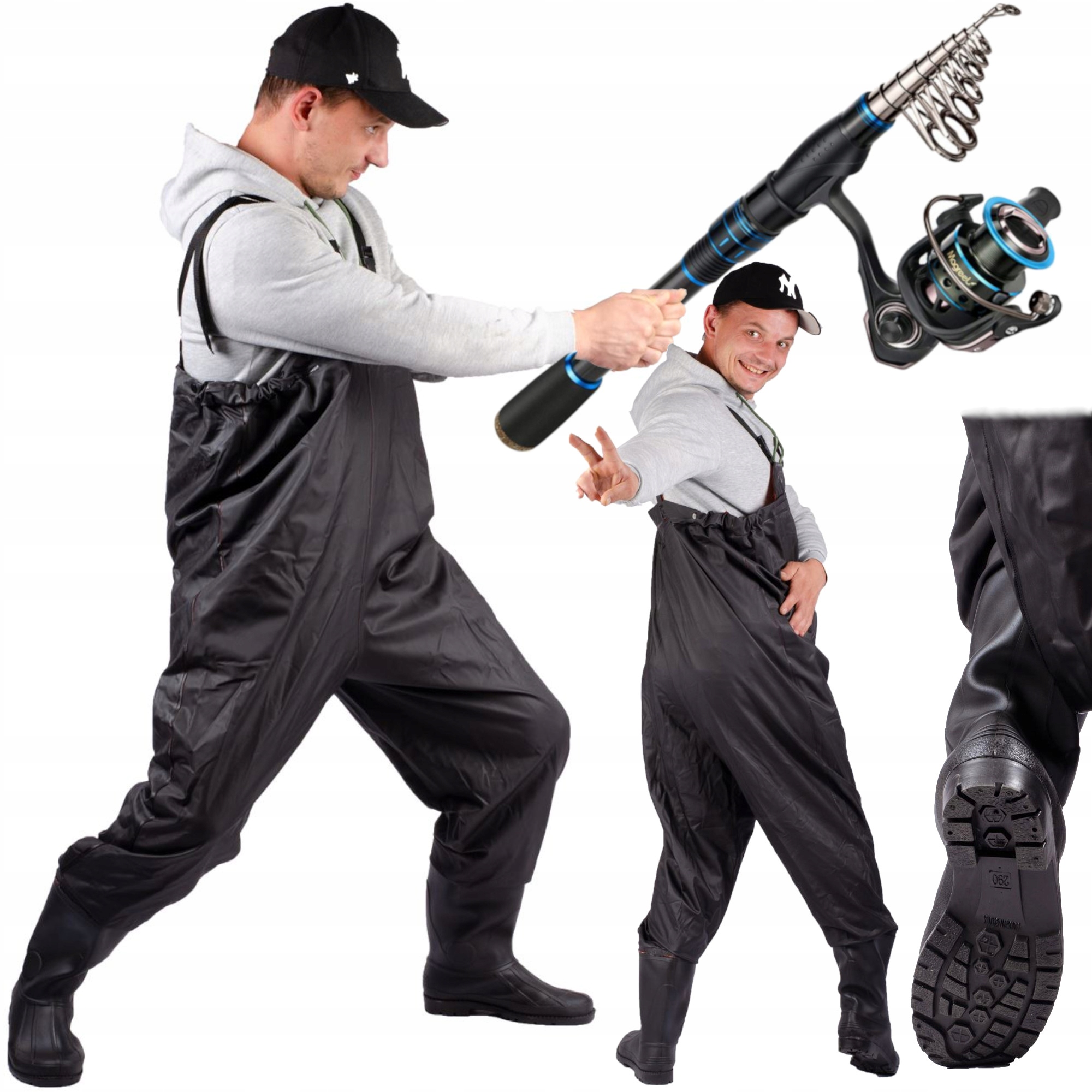 SPODNIE WĘDKARSKIE WODERY SPODNIOBUTY R.45 SZELKI EAN (GTIN) 5903738825233