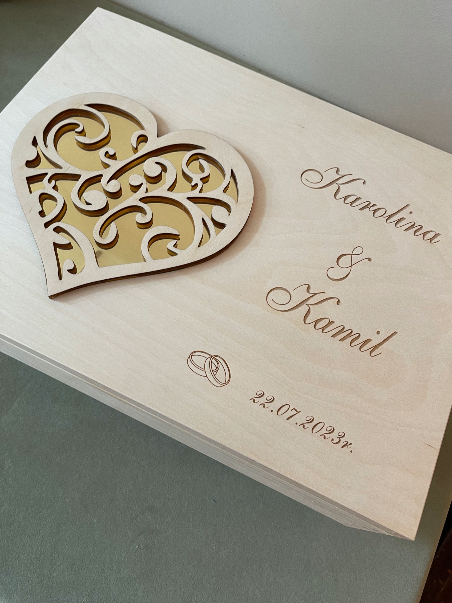 Personalizovaná krabička s gravírováním – na svatba, výročí, narozeniny apod.