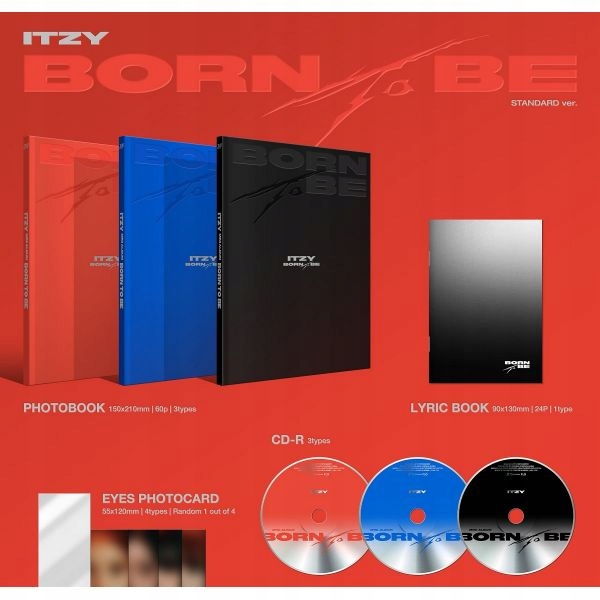 {{{ ITZY - BORN TO BE - STANDARD A VER. (RED) / czerwona Wytwórnia inna