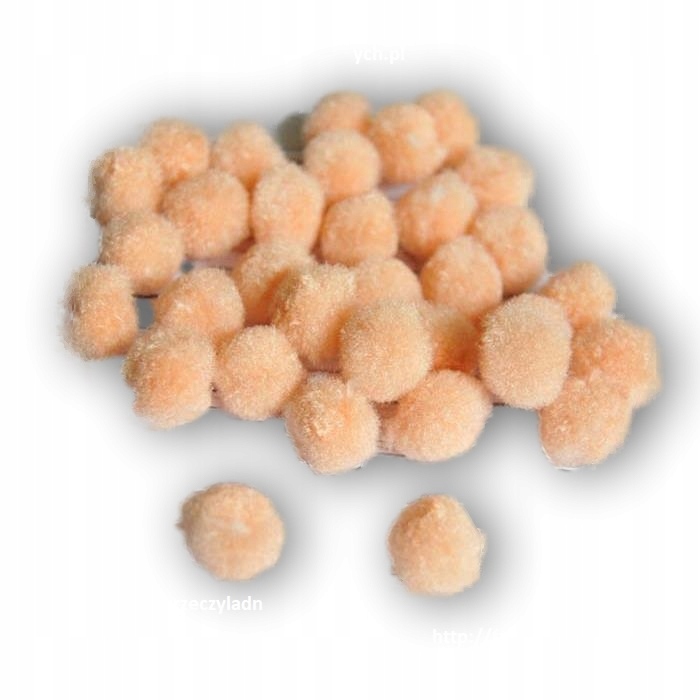 Pomponiki dekoracyjne 1,5cm 30 szt Beżowe