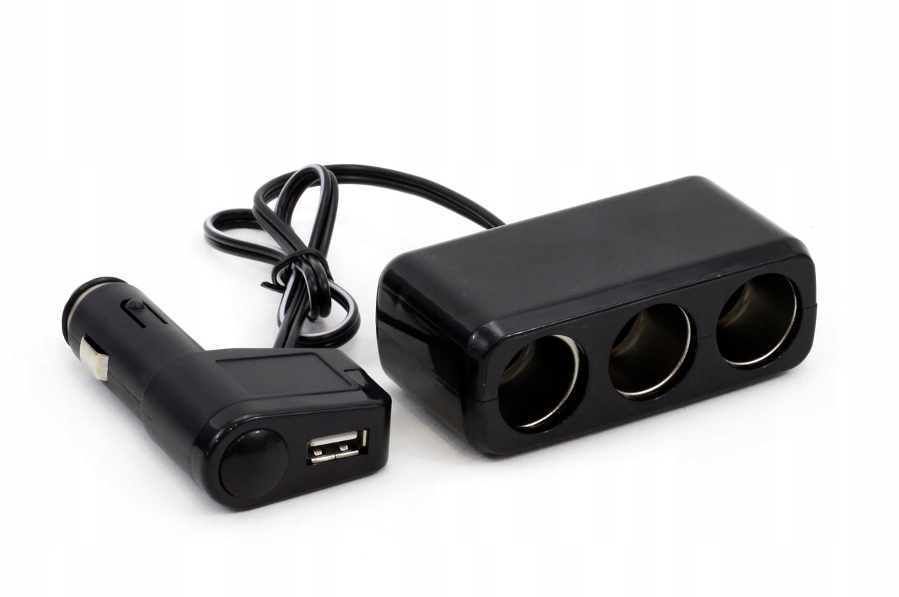 

Rozgałęźnik rozdzielacz zapalniczki 3 gniazda +usb