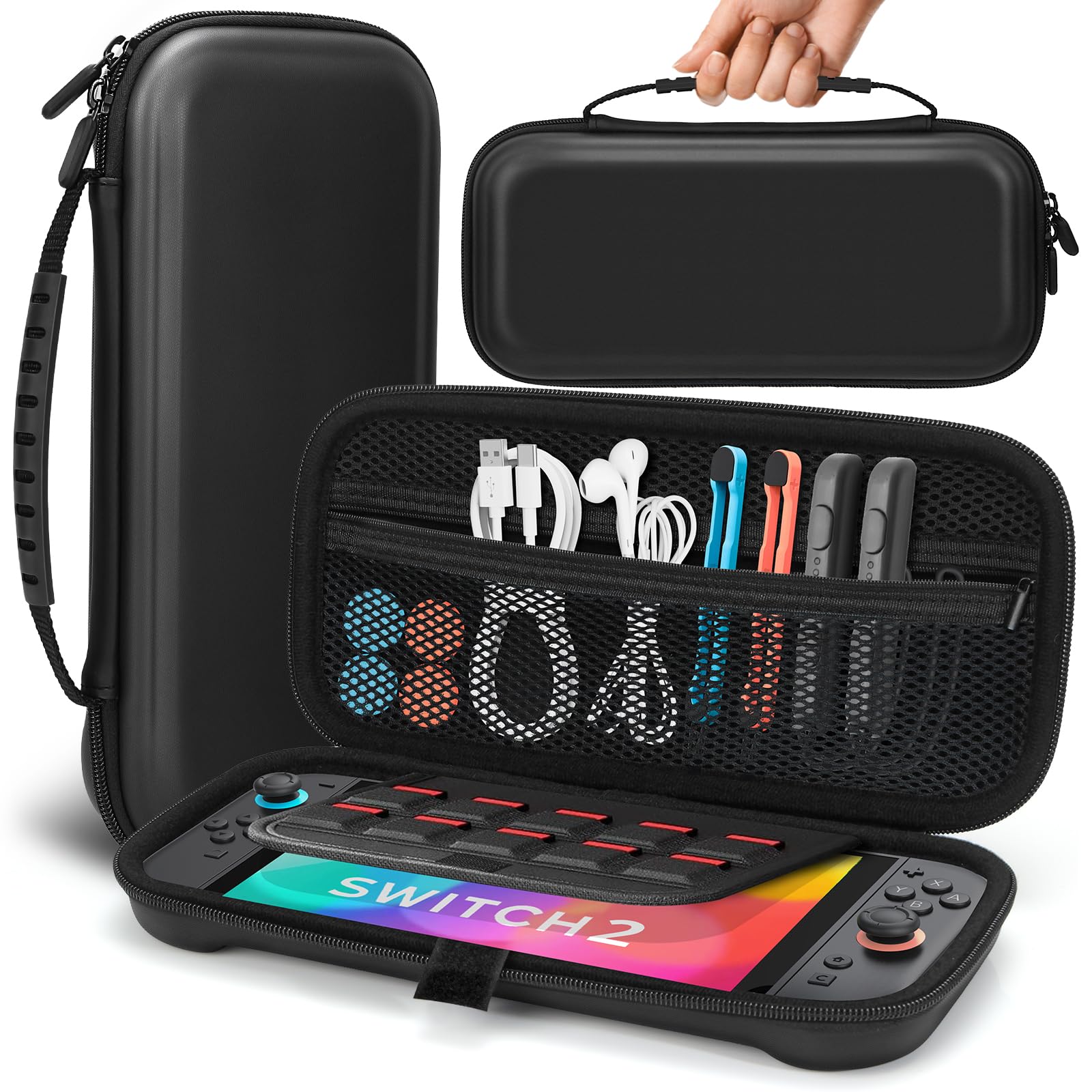 Etui do Nintendo Switch 2 Sztywne Case Organizer 10 Kart Pokrowiec Futerał
