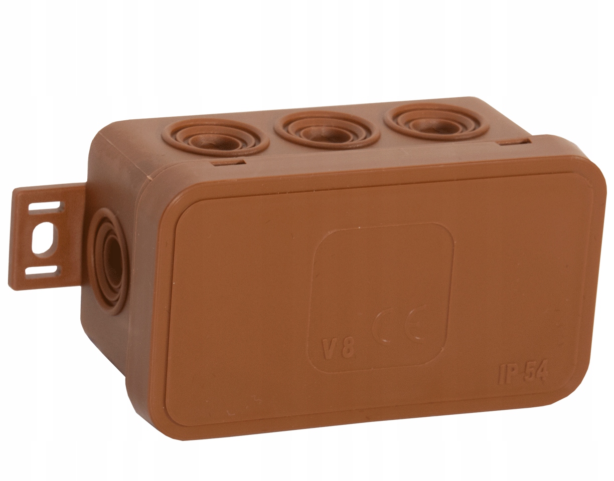 

Puszka kablowa drewno alarm Cctv 80x45x41 brązowa