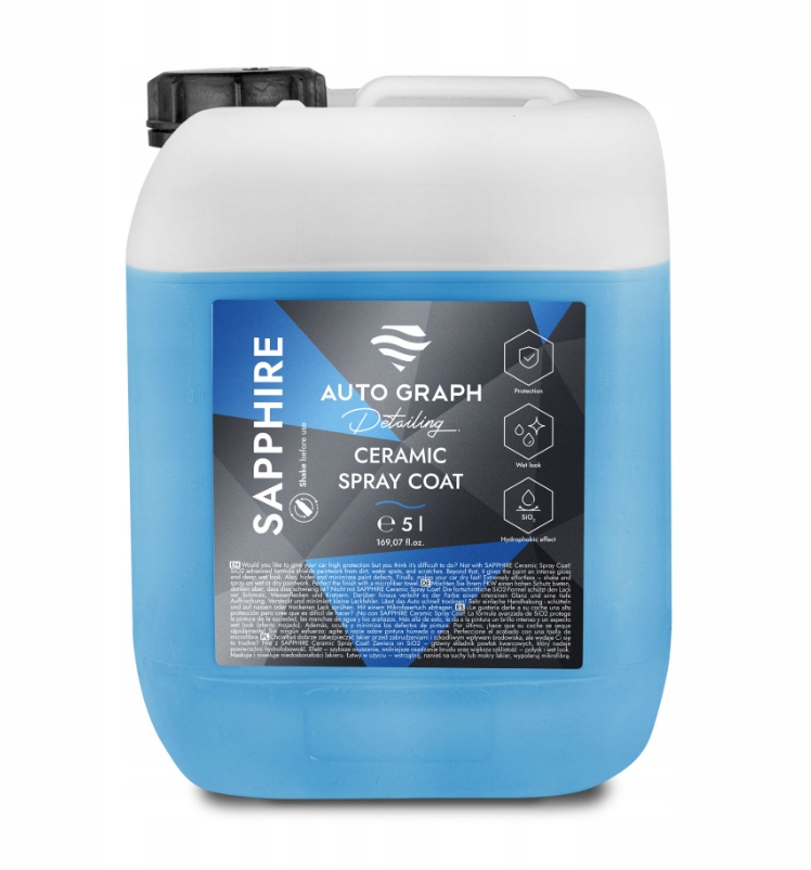 AUTO GRAPH _ SAPPHIRE CERAMIC SPRAY COAT QD Z SIO2 LAKIER POŁYSK AUTA 5L