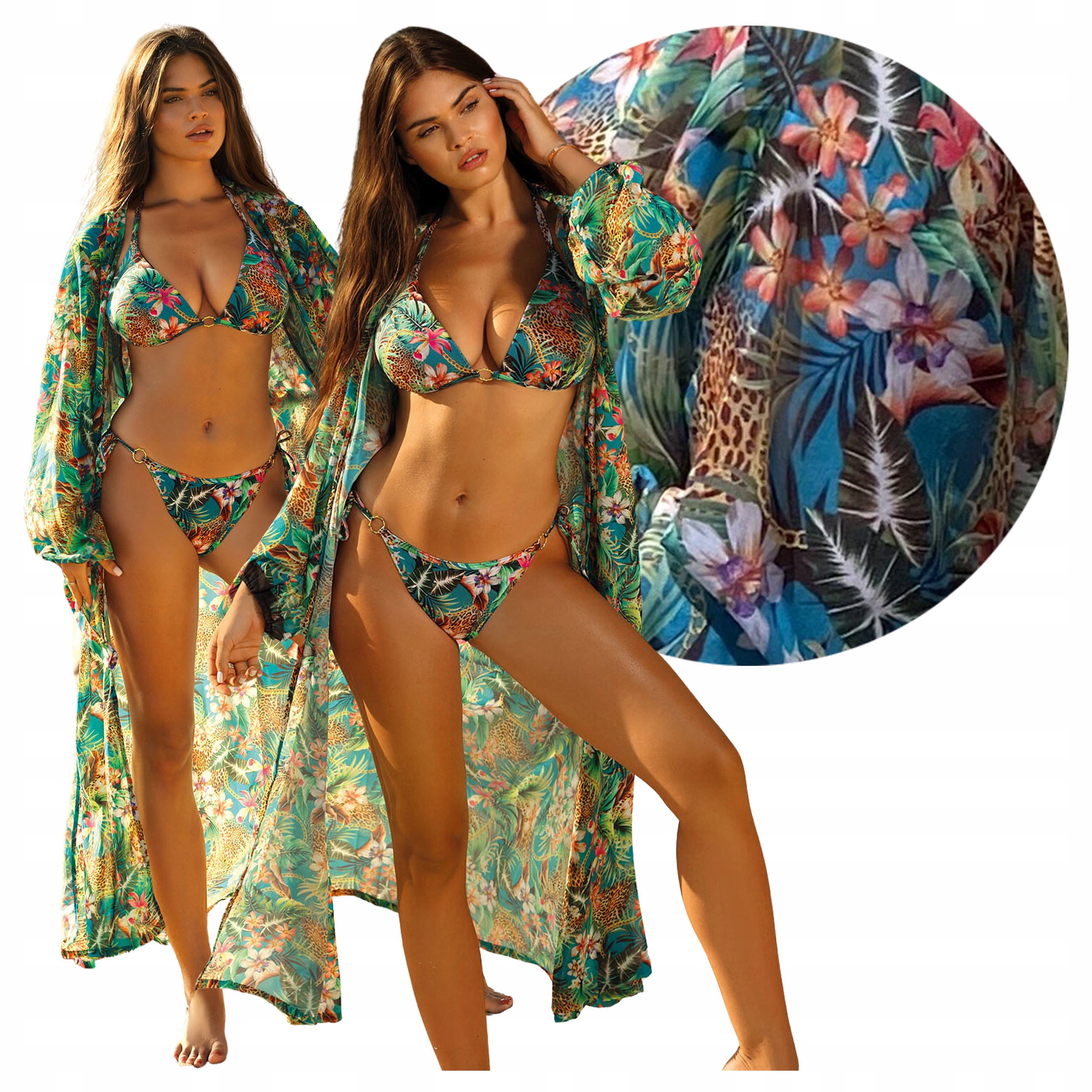 Self Dlouhá vzdušná pareo plážová tunika s květinami Přehoz na postel Hawaii 14 S/l