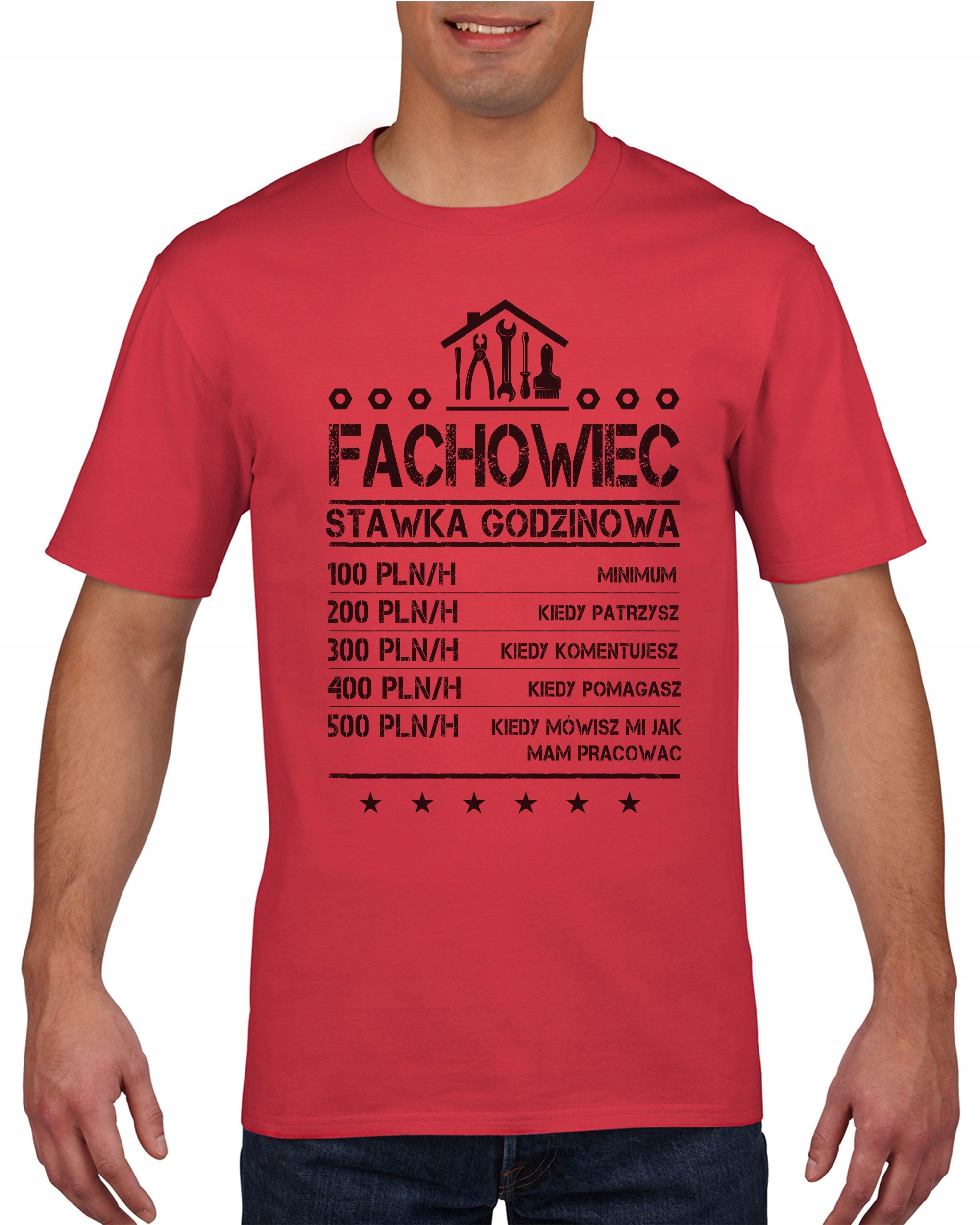 

Koszulka męska Fachowiec stawka godzinowa S