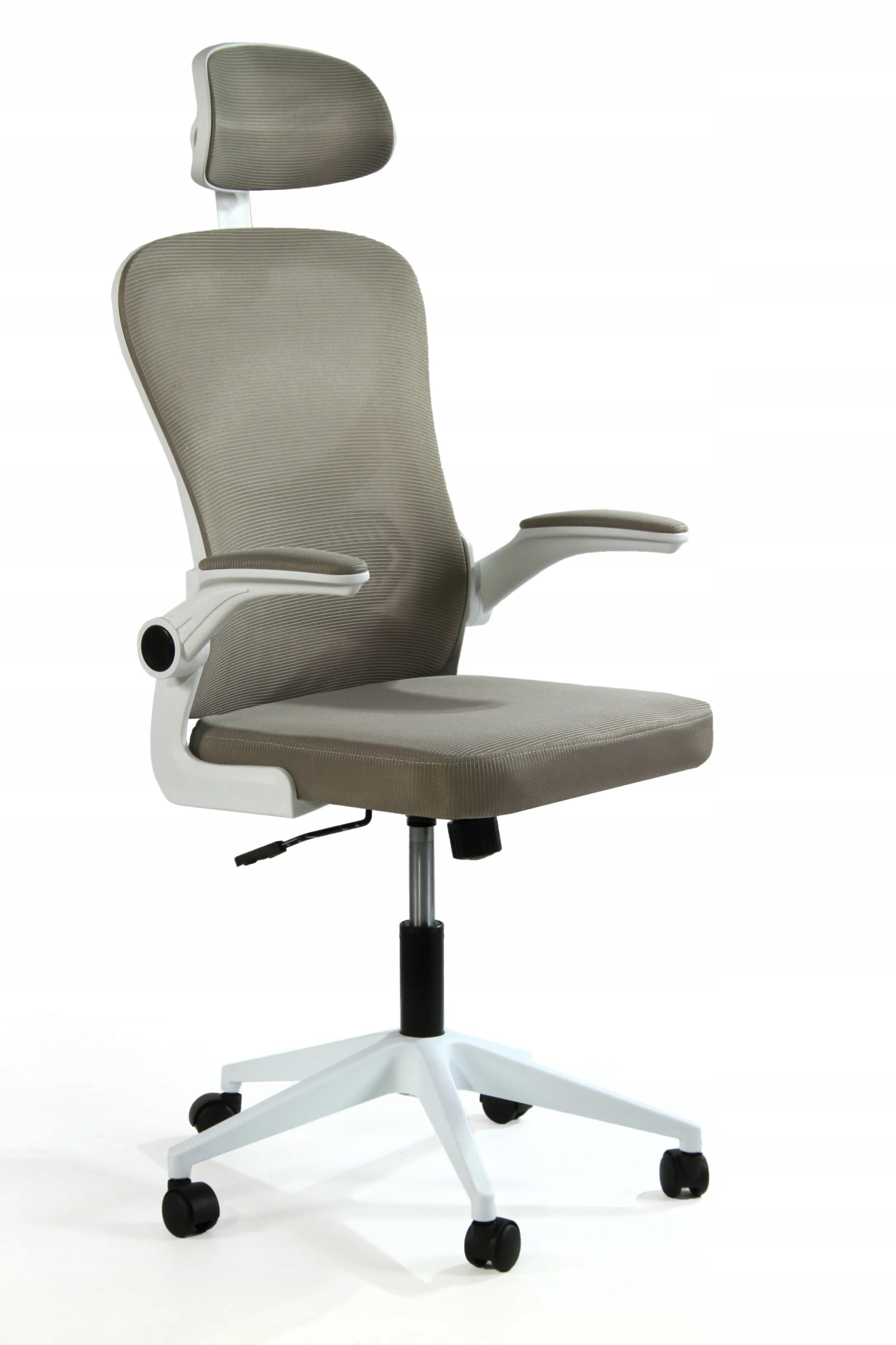 Ergonomická kancelárska stolička V1 na podporu bedrovej oblasti, šedá